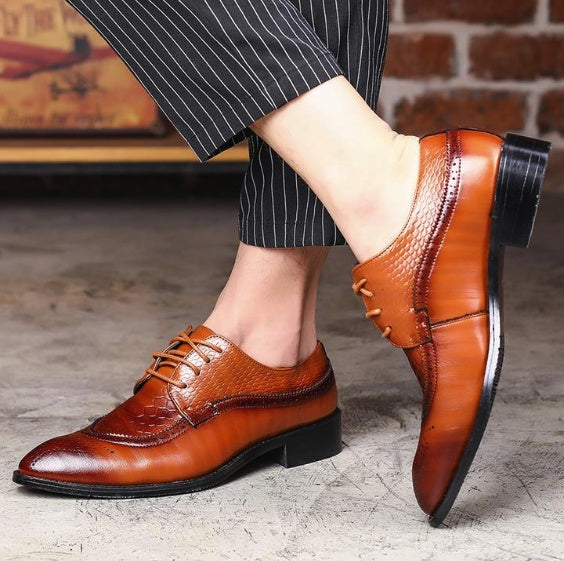 New Spring Men's Business Oxfords Leather Shoes