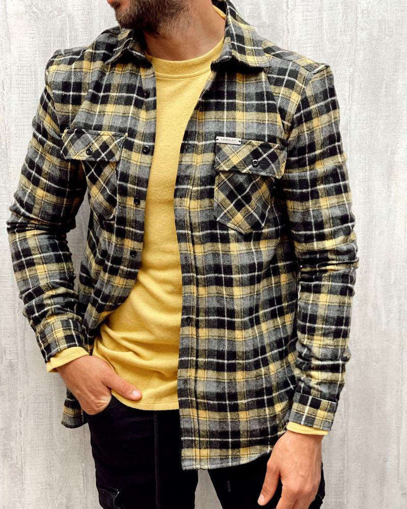 Men's Color Matching 3D Digital Printed Coat