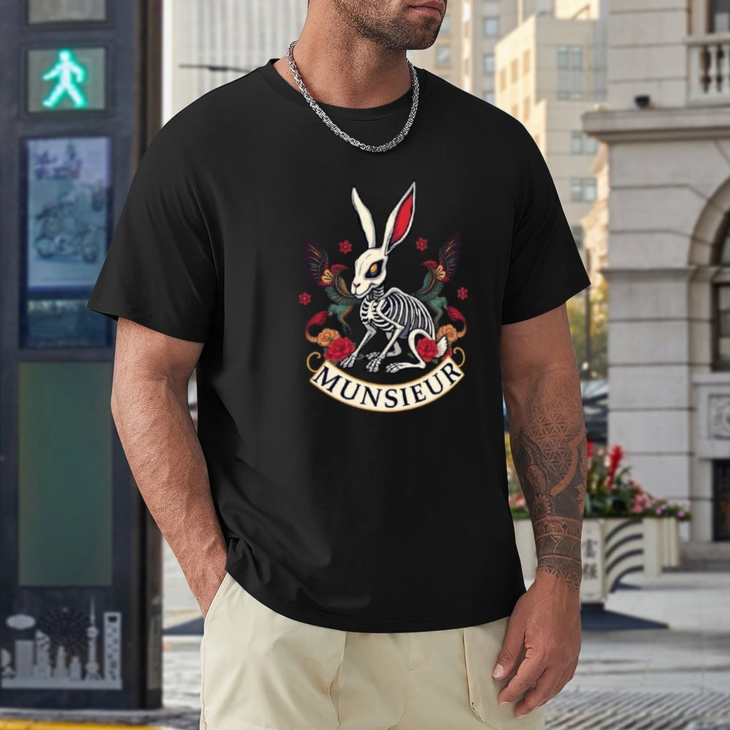 Munsieur Brand Tee "Rabbit FuFu" Streetwear Design Stylish Tee for Men