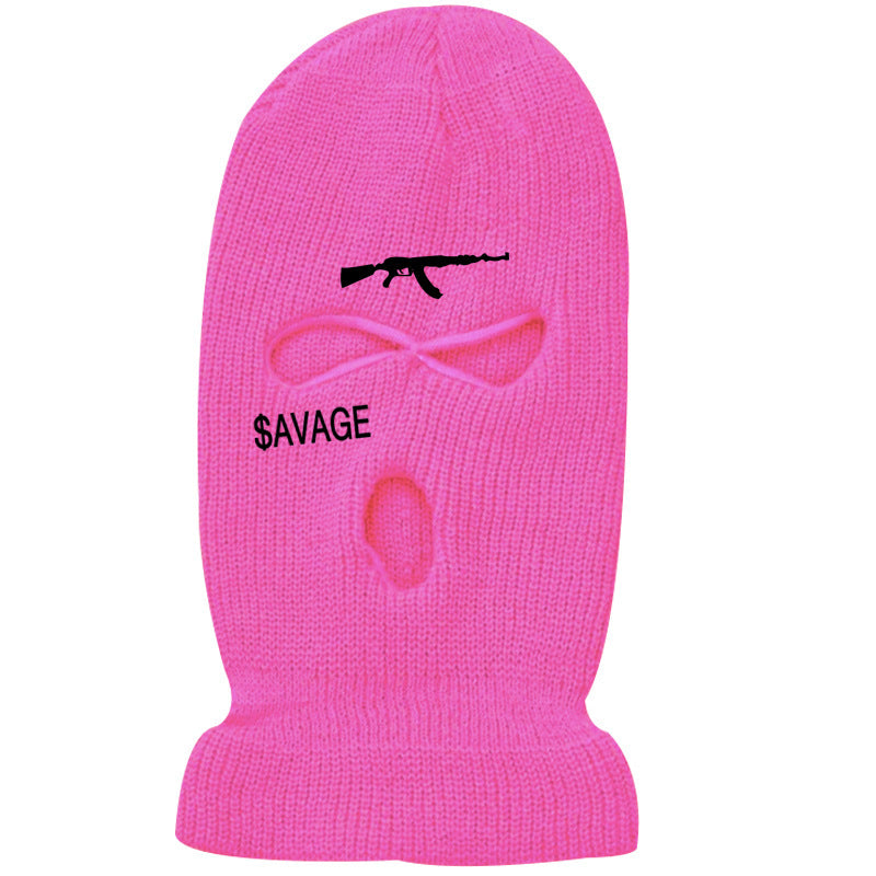 Three-hole Hat Knitted Hat Mask