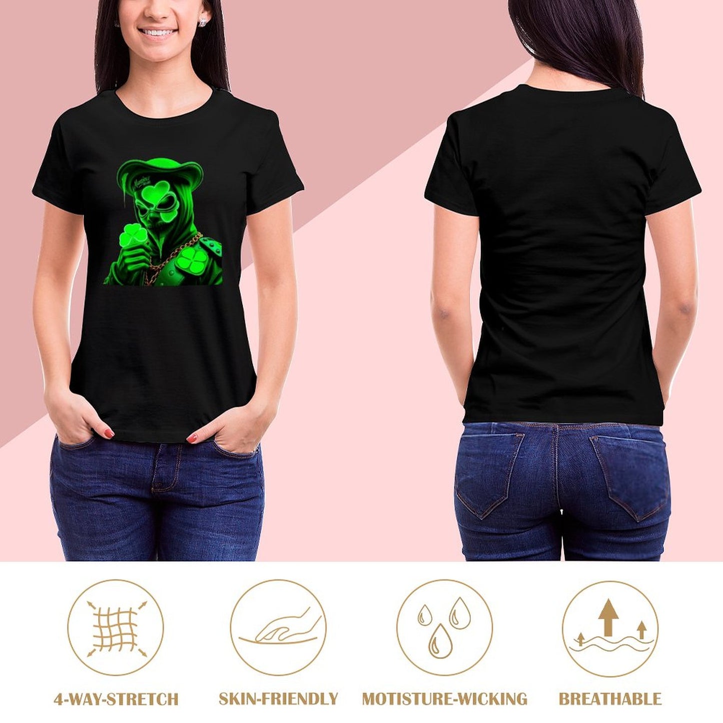 St. Patrick's Day Collection Women's Clover Gang Poet T-shirt