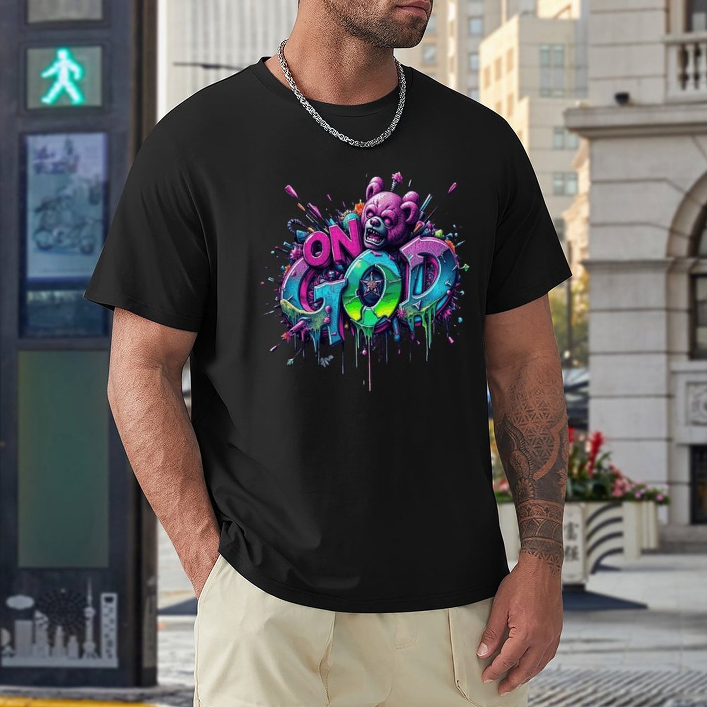 Men's Tee "On God" Streetwear Fashion Munsieur Men's Tee
