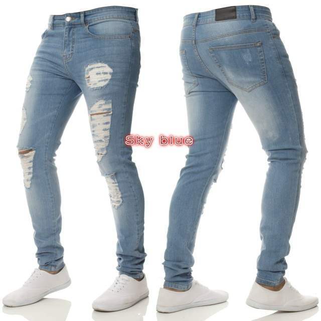 Pants For Men Spring Fashion Blue Grey