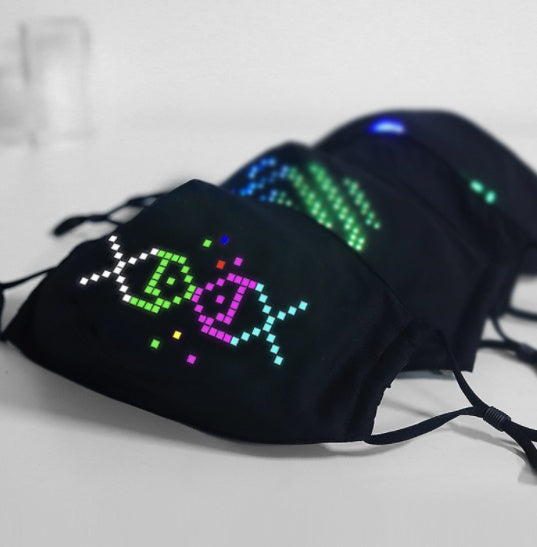 Mask Programmable Bluetooth APP luminous LED Luminous Mask Accessories