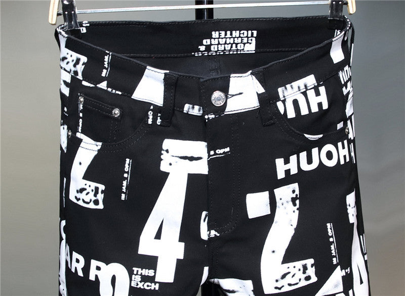 Men's Designer Brand Fashion Slim-Fit Pants Streetwear