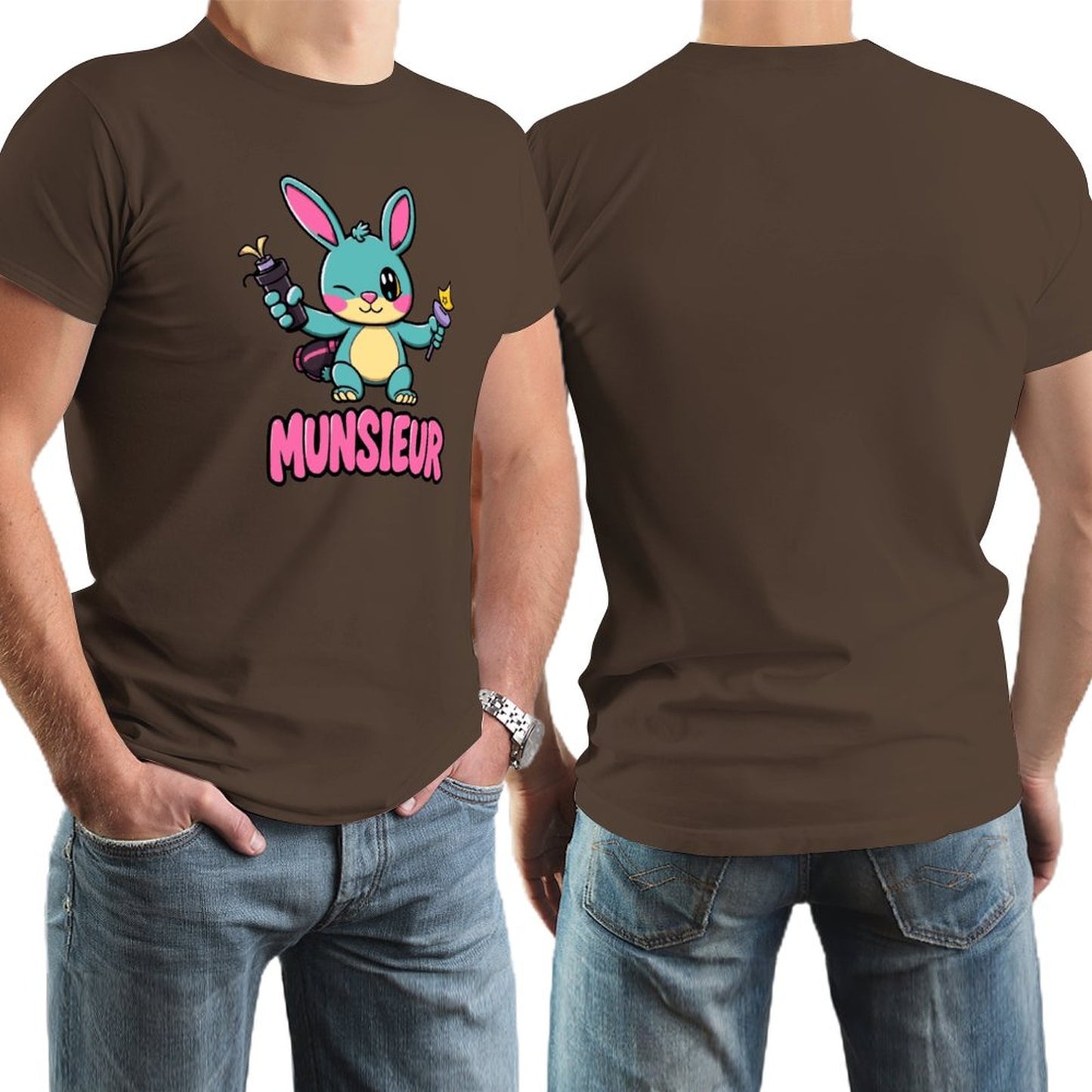 Munsieur Men's Tee Easter Bunny Collection "Blaze" Designer Tee for Easter