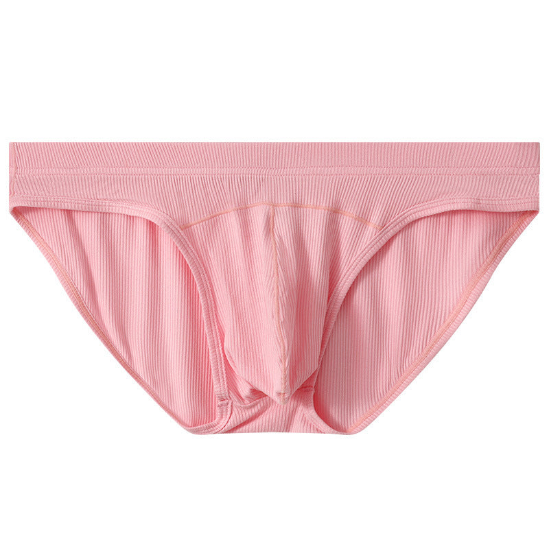 Men's Convex Low Waist Briefs Breathable Sexy Loose Underwear