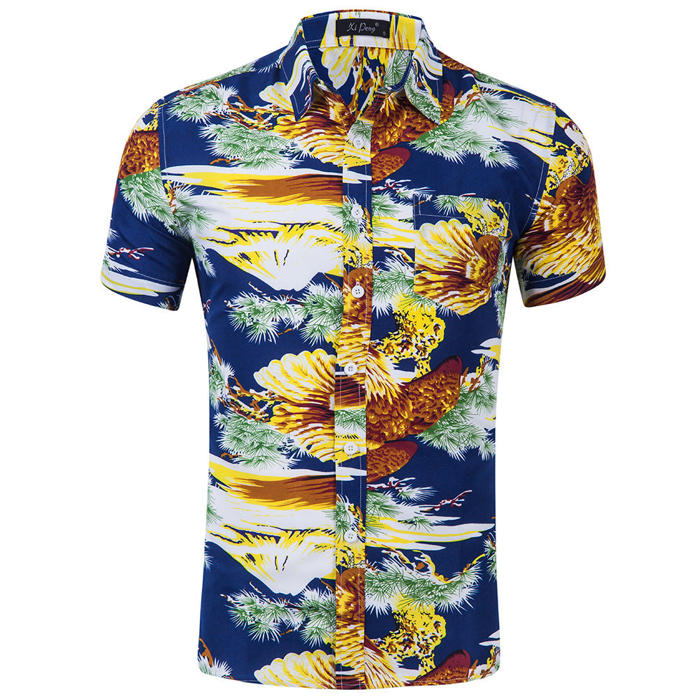 Casual floral beach short sleeve