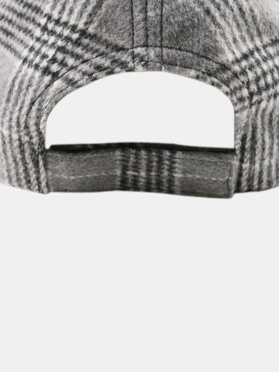 Plaid Adjustable Cotton Baseball Cap - Munsieur