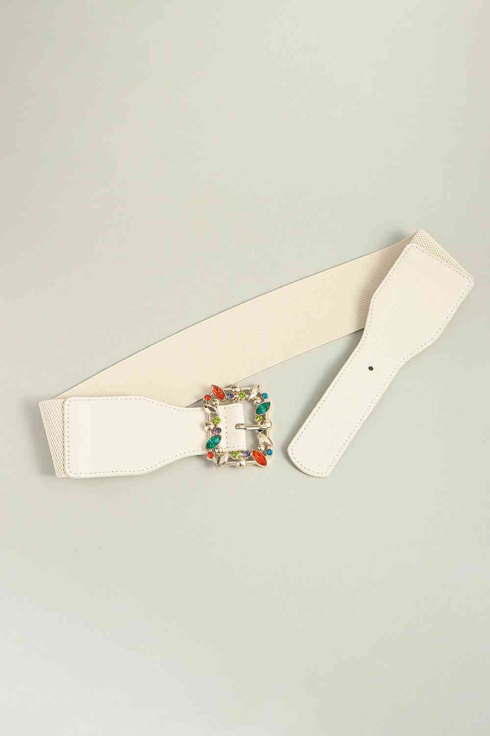 Multicolored Leaf Buckle Elastic Belt - Munsieur