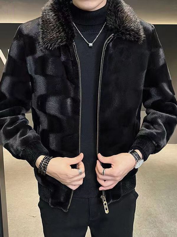 Fur Coat Men's Clothing Real Mink Skin