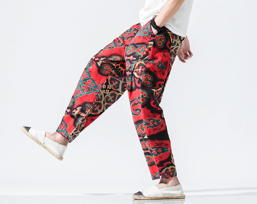 Chinese Style Lantern Nine Pants