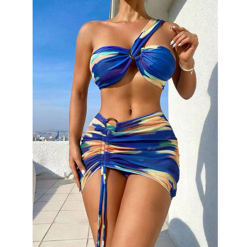 Gradient Color Three-piece Bikini Lingerie Fashion