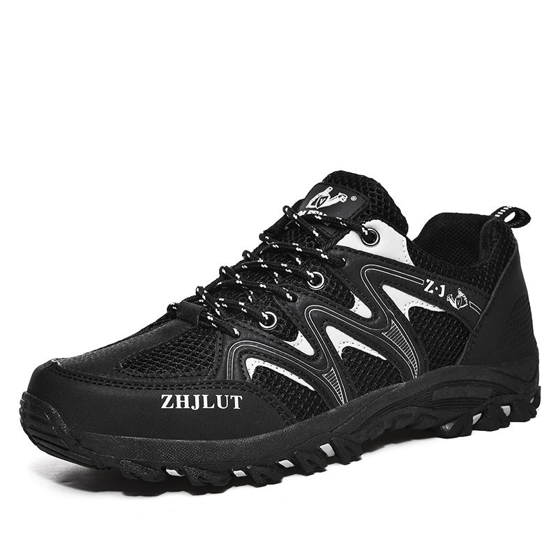 Men's Trekkers Outdoor Casual Lightweight Breathable Hiking Black Sports Shoes
