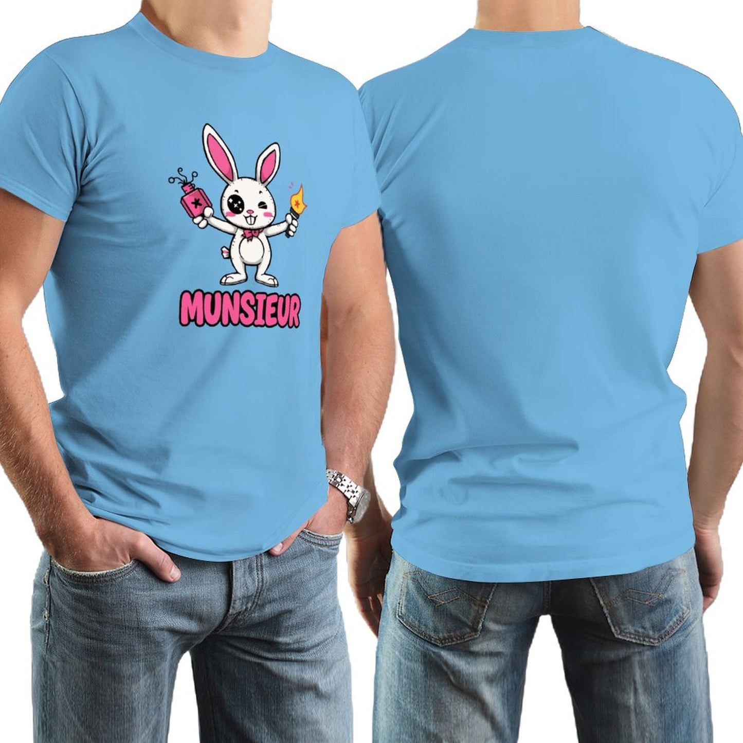Munsieur Tee for Men Easter Bunny Collection "Strike" Designer Tee