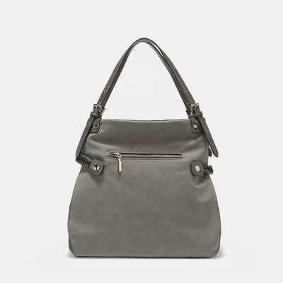 Nicole Lee USA Side Braided Tassel Inlaid Rhinestone Embroidery Hobo Bag - Munsieur