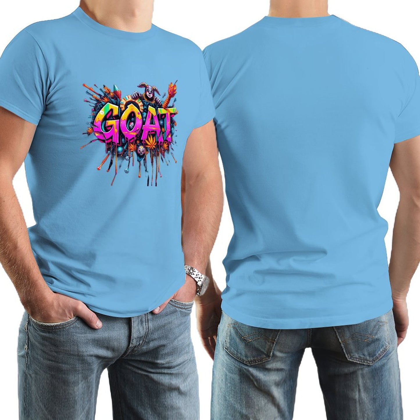 Munsieur New Skool Tee for Men – "GOAT" Elite Legacy Streetwear Tee