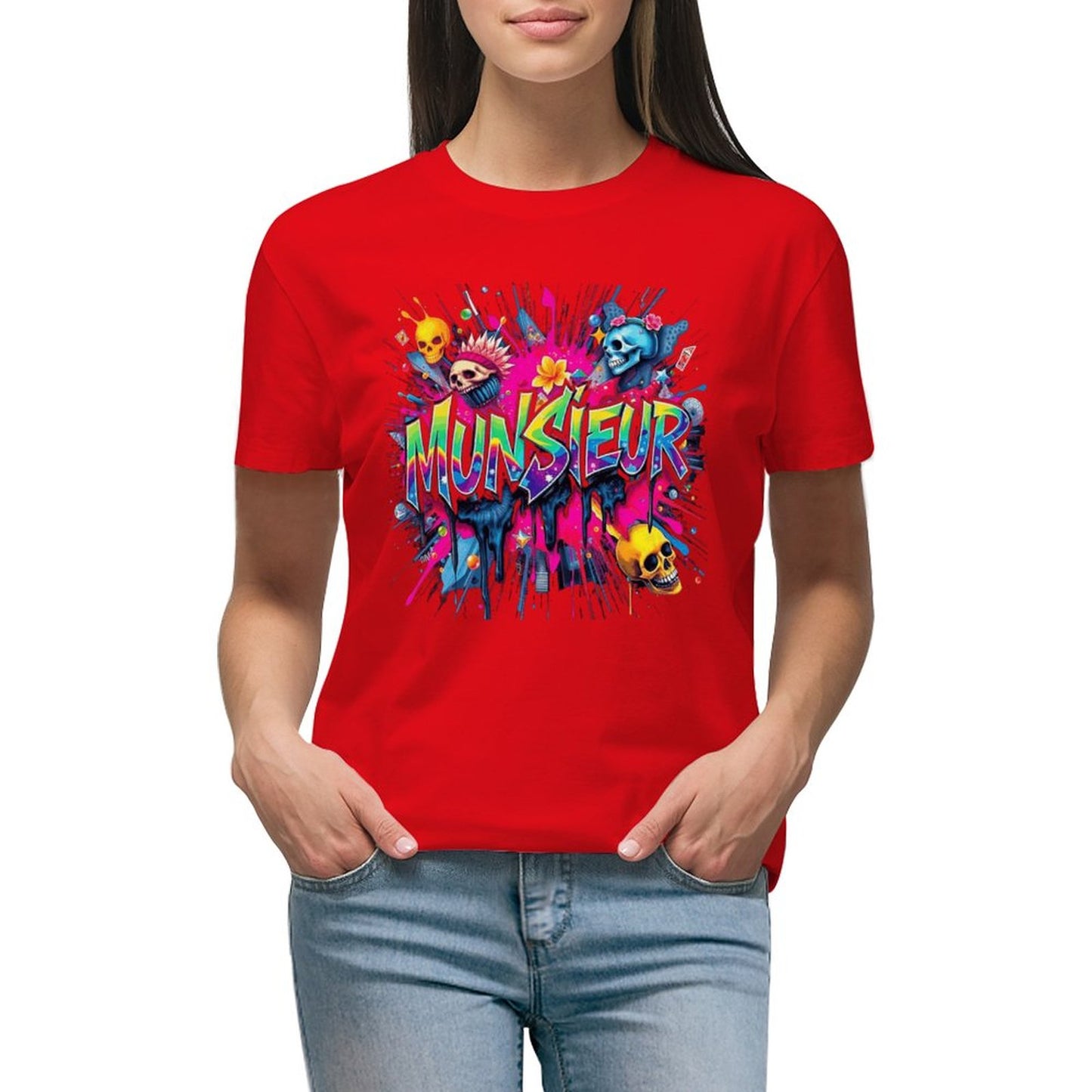 Women's Munsieur Brand T-shirt Streetwear Fashion