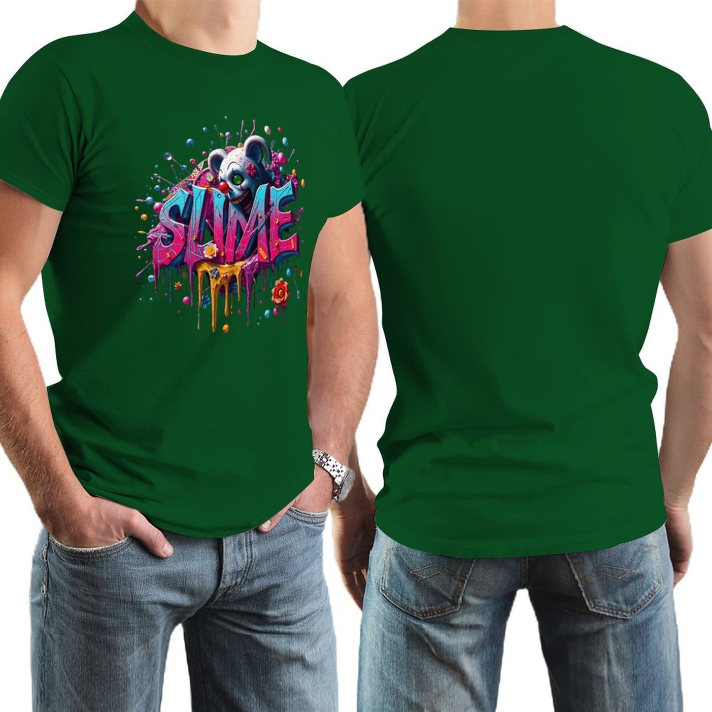 Munsieur New Skool Tee for Men – "Slime" Graphic Streetwear Tee