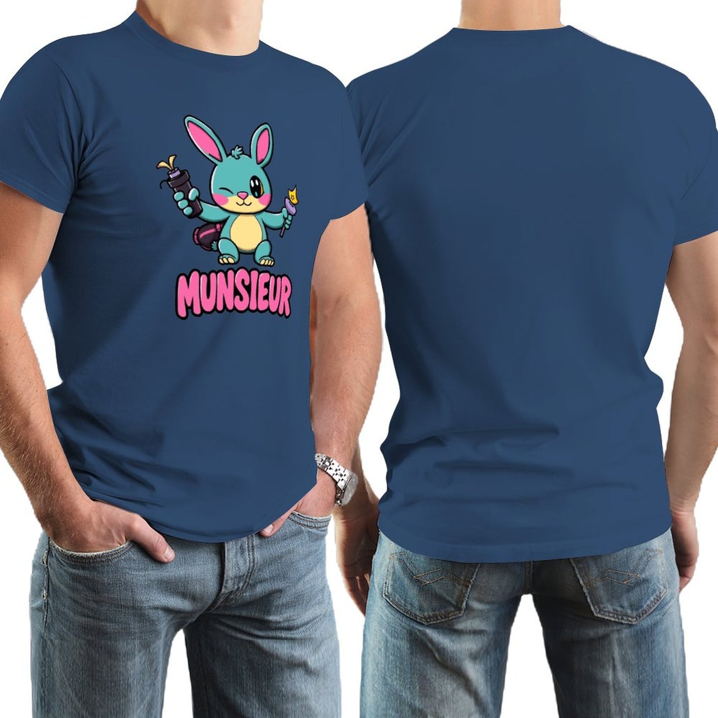 Munsieur Men's Tee Easter Bunny Collection "Blaze" Designer Tee for Easter