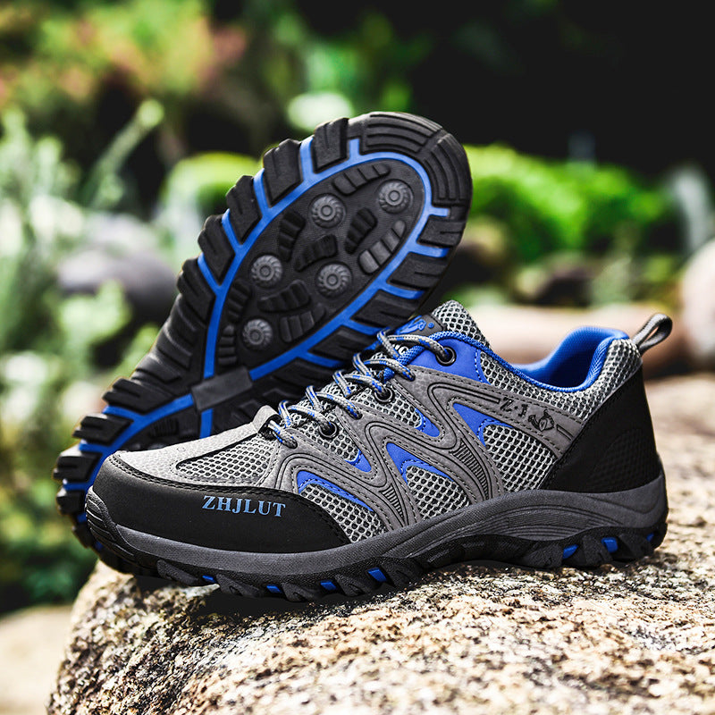 Men's Trekkers Outdoor Casual Lightweight Breathable Hiking Black Sports Shoes