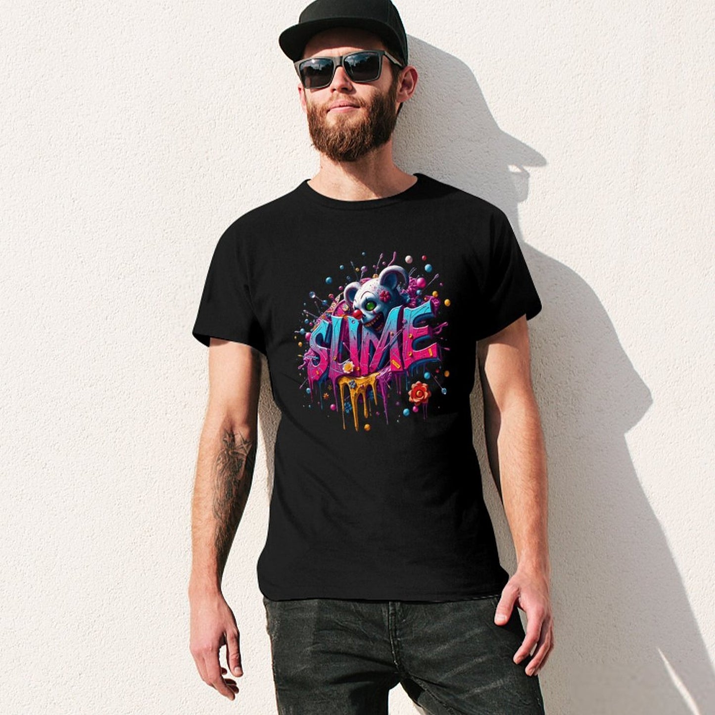 Munsieur New Skool Tee for Men – "Slime" Graphic Streetwear Tee