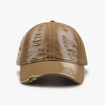 Distressed Adjustable Cotton Baseball Cap - Munsieur