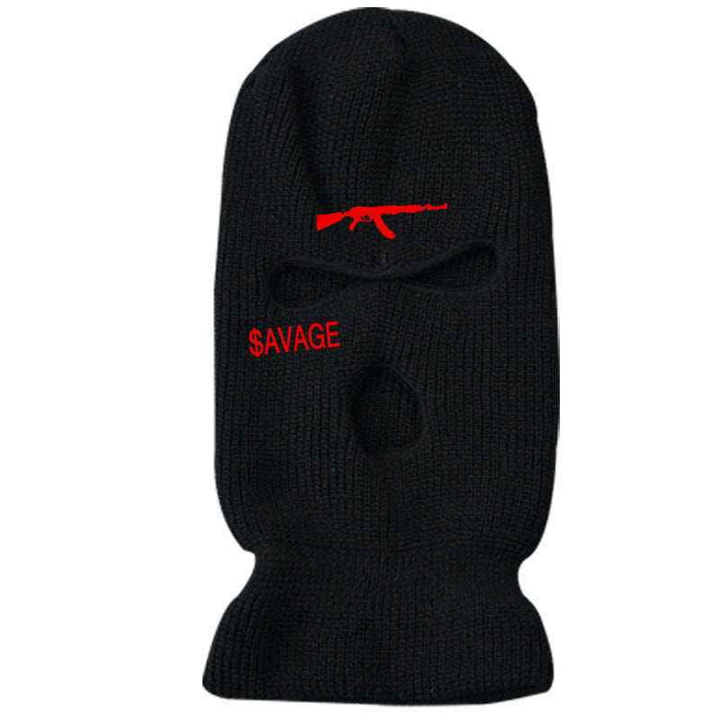 Three-hole Hat Knitted Hat Mask