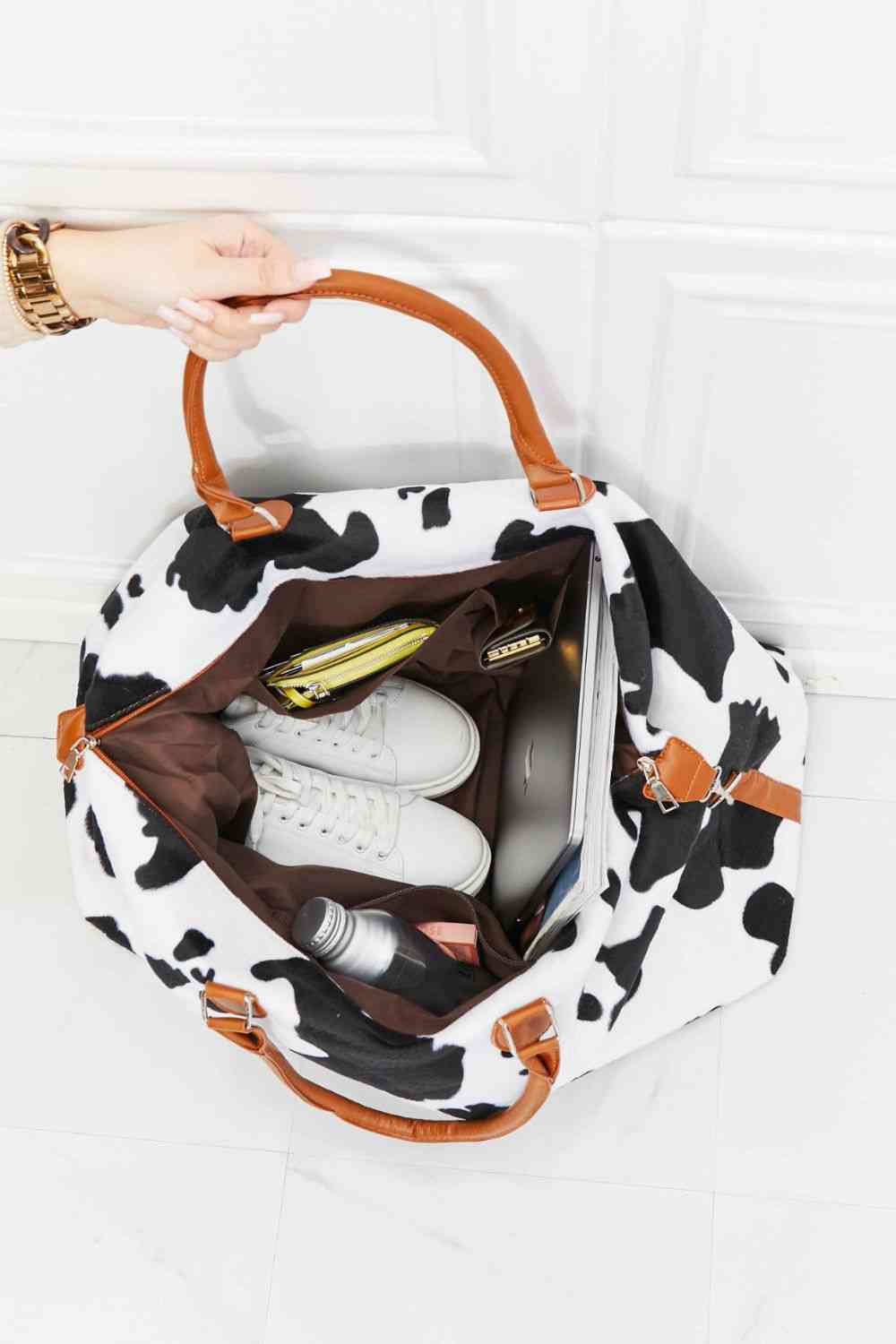 Animal Print Plush Weekender Bag - Munsieur