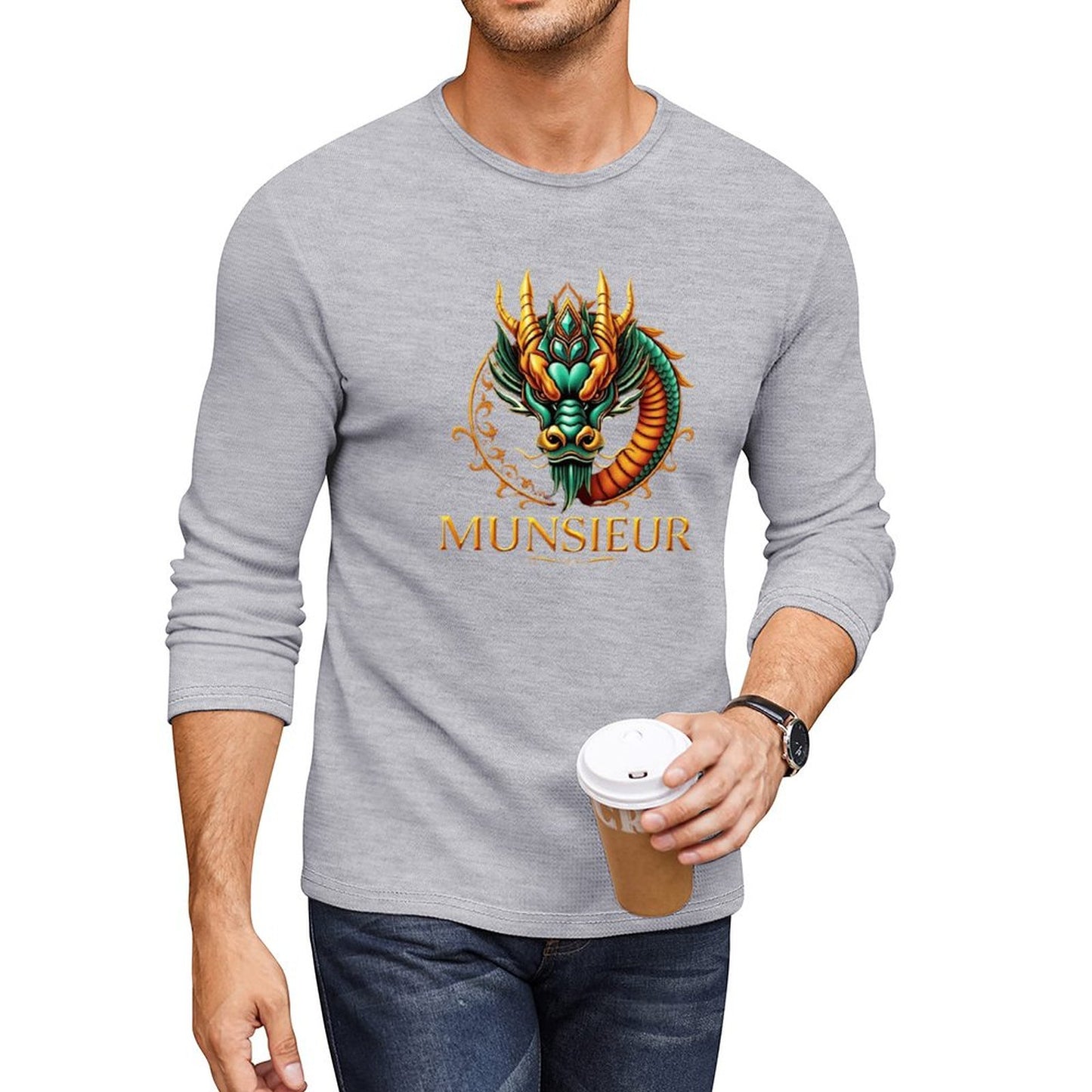 Munsieur Long Sleeve Tee for Men: Soft, Breathable, and Built for Everyday - Munsieur