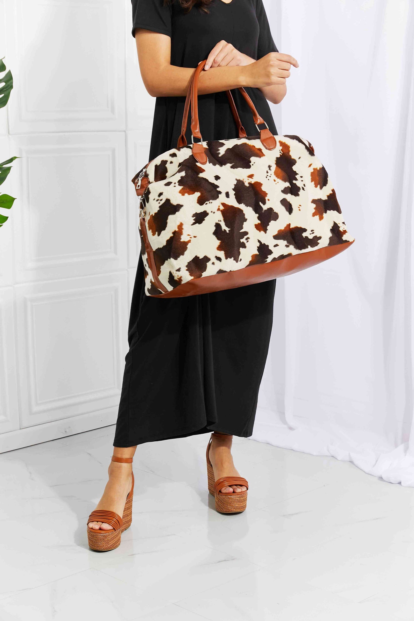 Animal Print Plush Weekender Bag - Munsieur