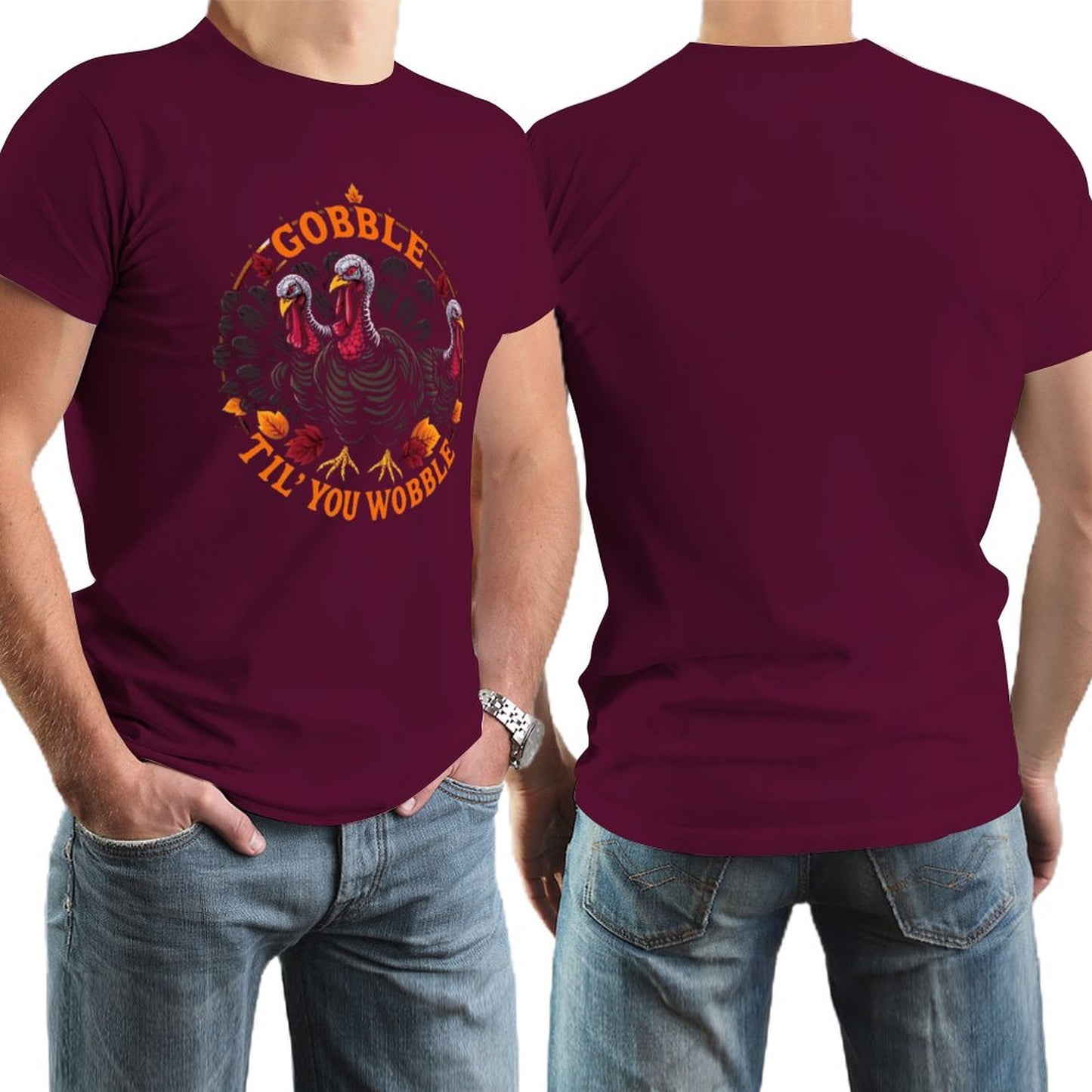 **SALE** Munsieur Men's Tee Thanksgiving Collection "Gobble Til' You Wobble"