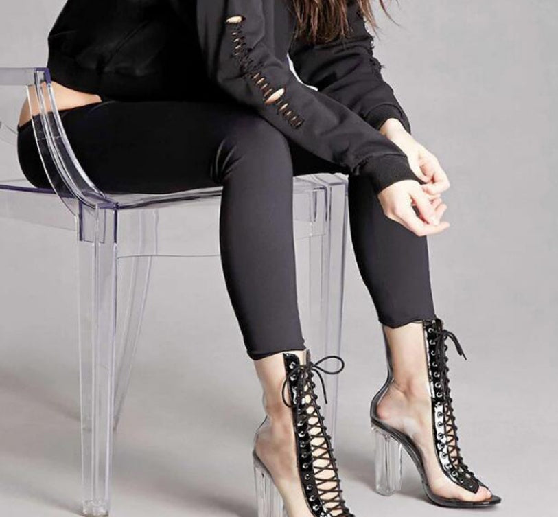 Women's European Station Star Models Sexy High Heels