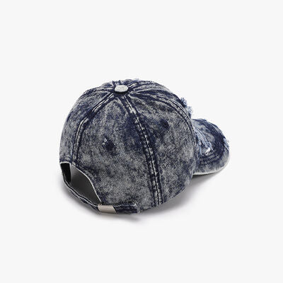 Distressed Cotton Baseball Cap - Munsieur