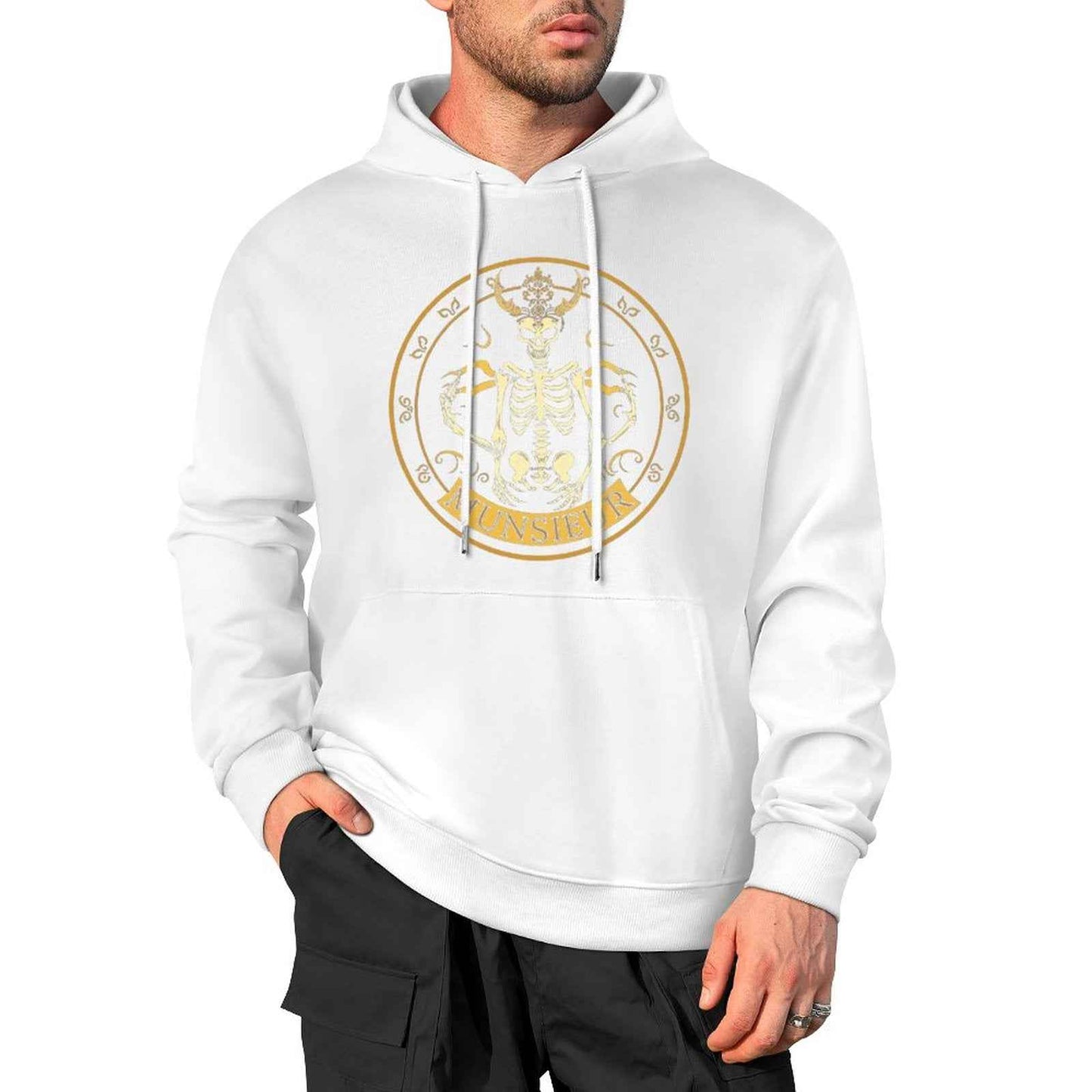 Munsieur Shadow Reaper: Luxe Skull Hoodie for Men - Munsieur