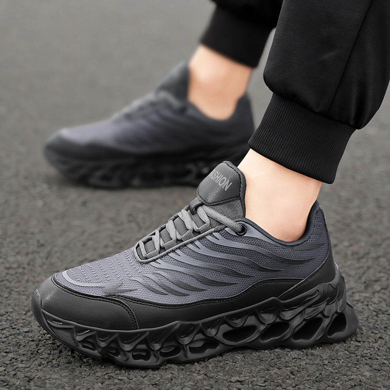 Men's Lace-up Shoes Thick-soled Daddy Vulcanized Shoes Outdoor Running Sports Casual Shoes