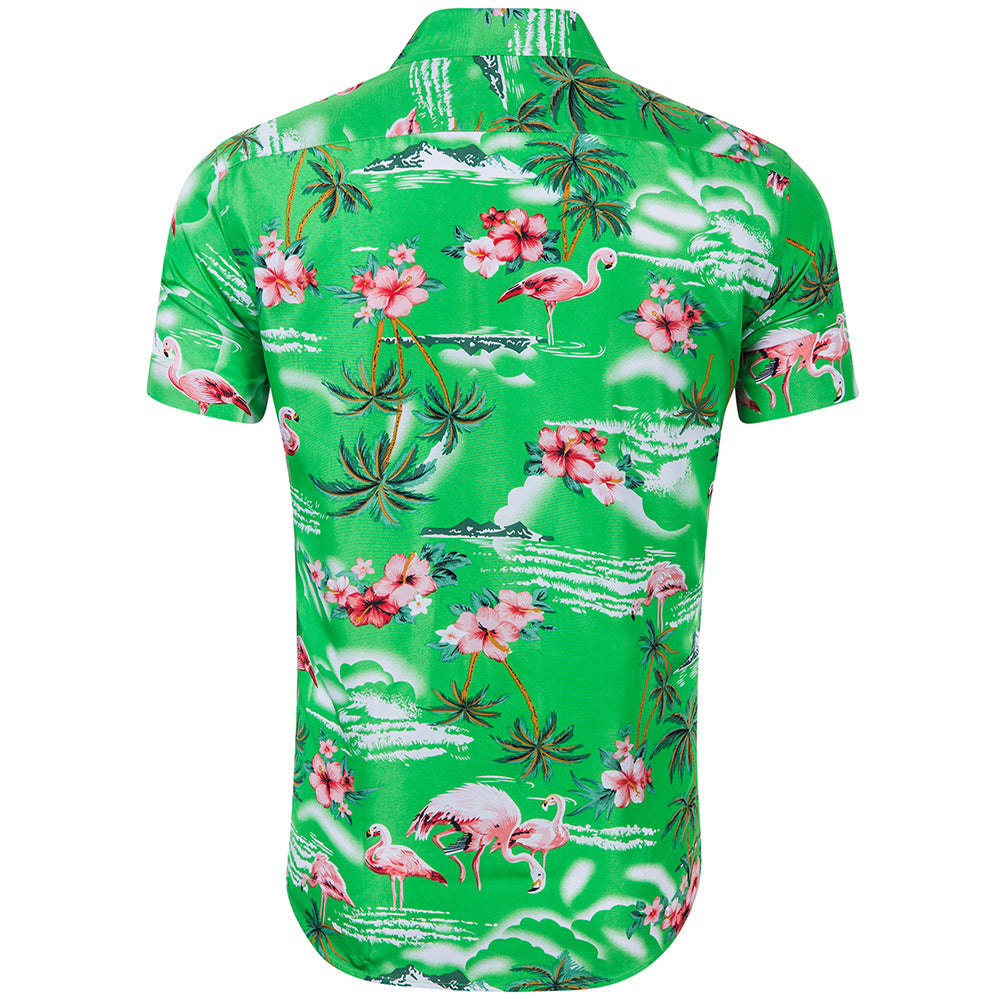 Casual floral beach short sleeve