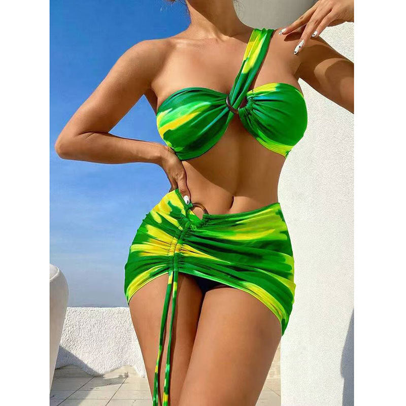 Gradient Color Three-piece Bikini Lingerie Fashion