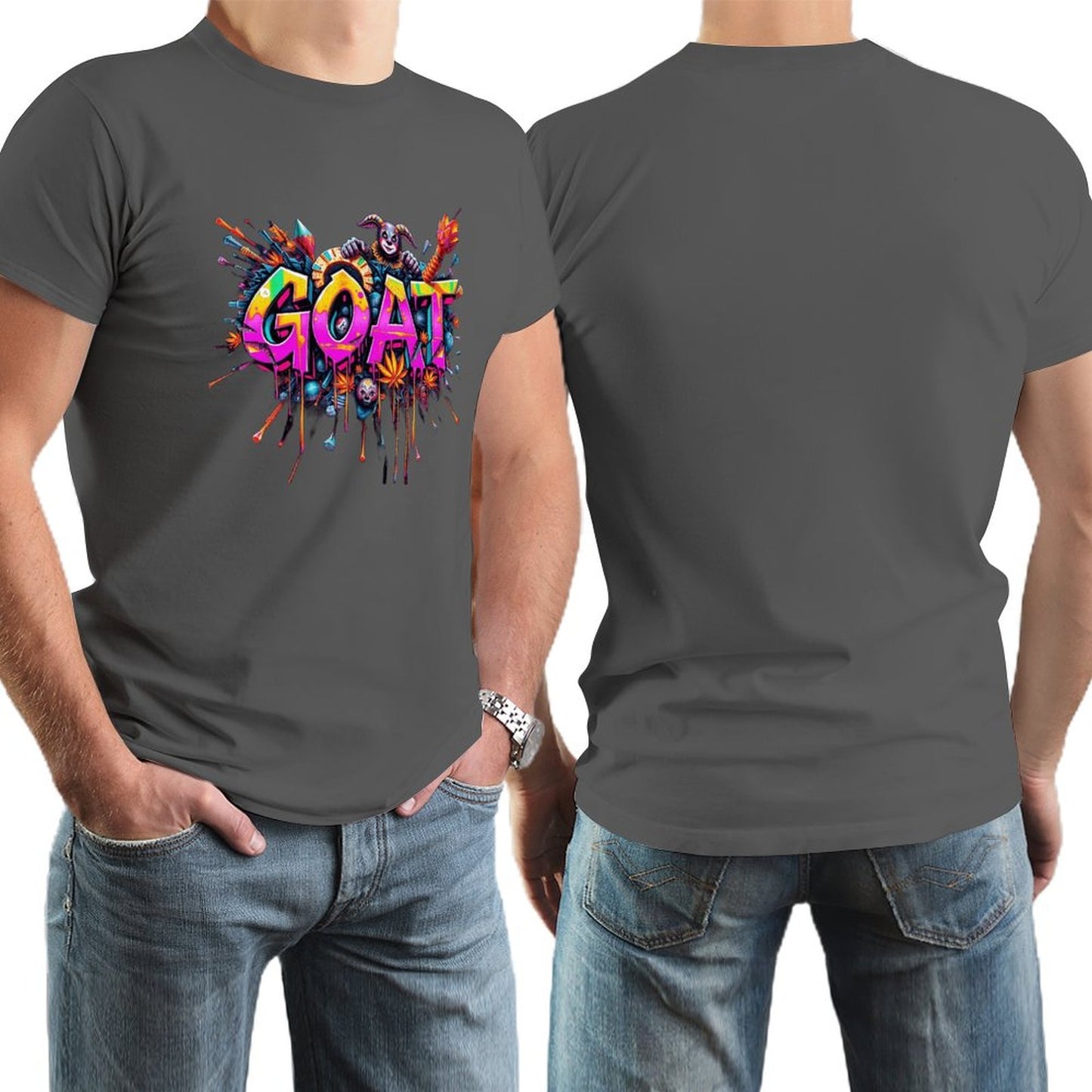 Munsieur New Skool Tee for Men – "GOAT" Elite Legacy Streetwear Tee
