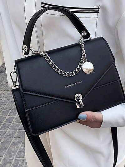 Chain PU Leather Detachable Shoulder Strap Handbag - Munsieur