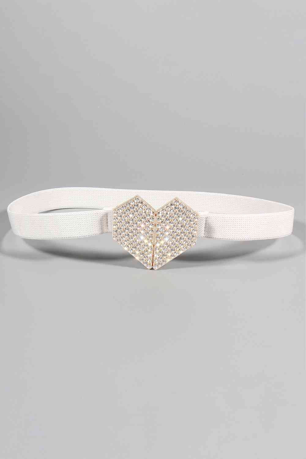 Rhinestone Buckle Elastic Belt - Munsieur