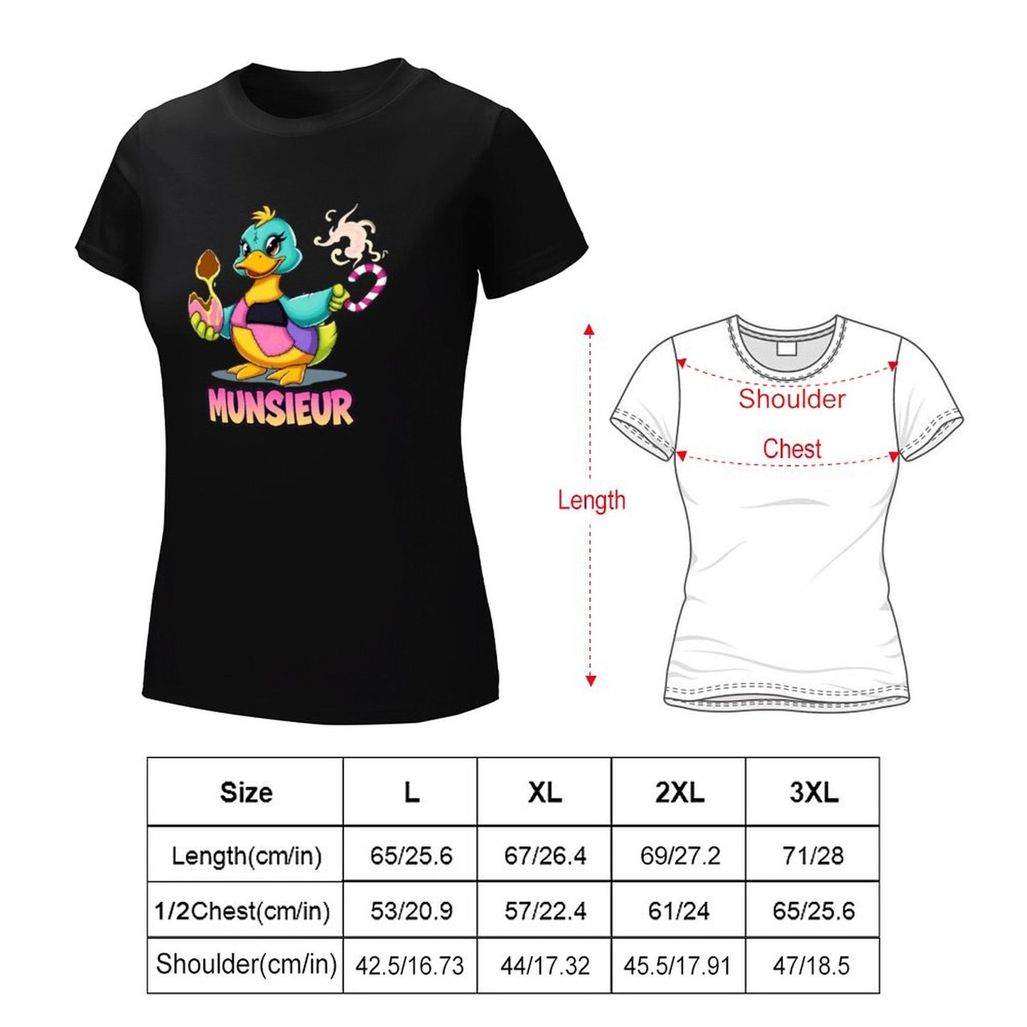 Munsieur Women's T-Shirt Easter Collection "Lucky Duckie" Designer Streetwear