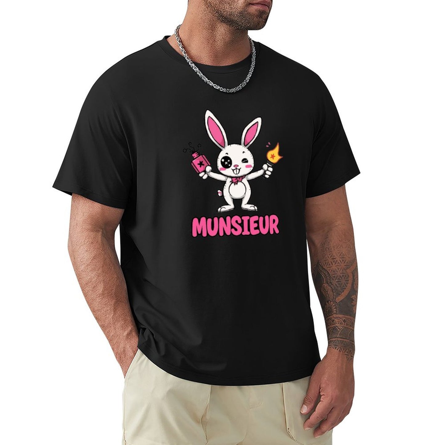 Munsieur Tee for Men Easter Bunny Collection "Strike" Designer Tee