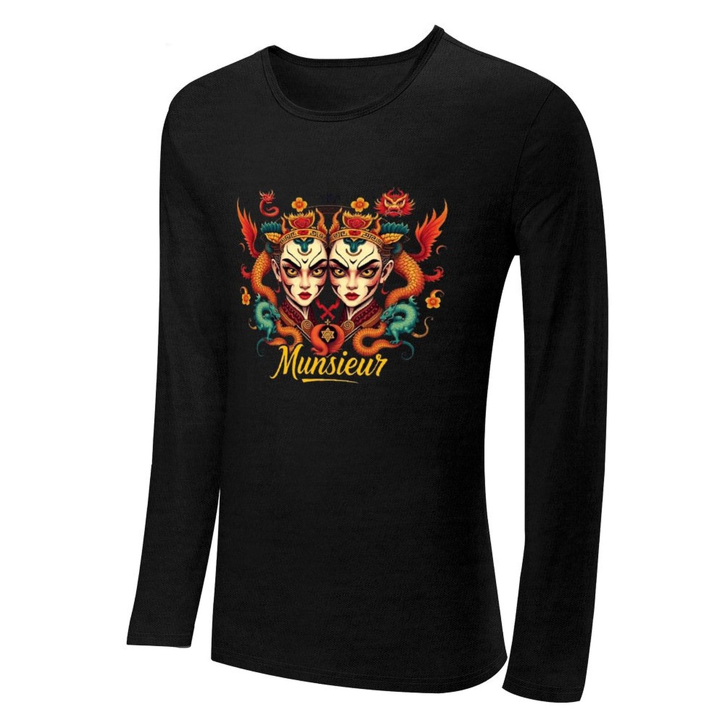 Munsieur Long Sleeve Tee for Men: Perfect for Layering and Standalone Wear - Munsieur
