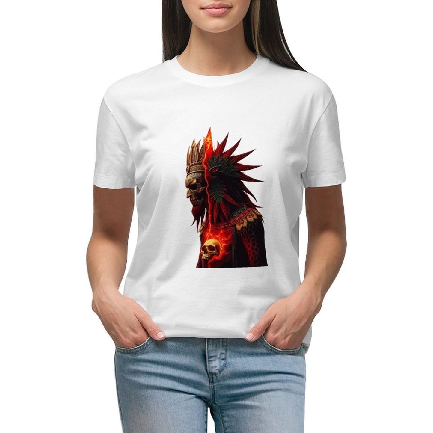 Lost Tribe of Munsieur T-Shirts for Women "Chief Kicka" (High Definition & Front Printing)