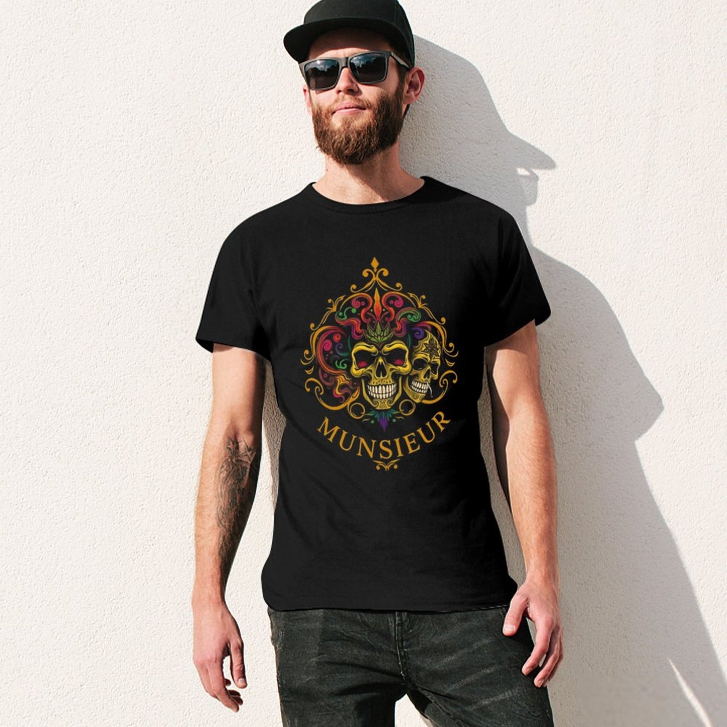 Men's Munsieur Brand Tee "Mardi Gras" Streetwear Design