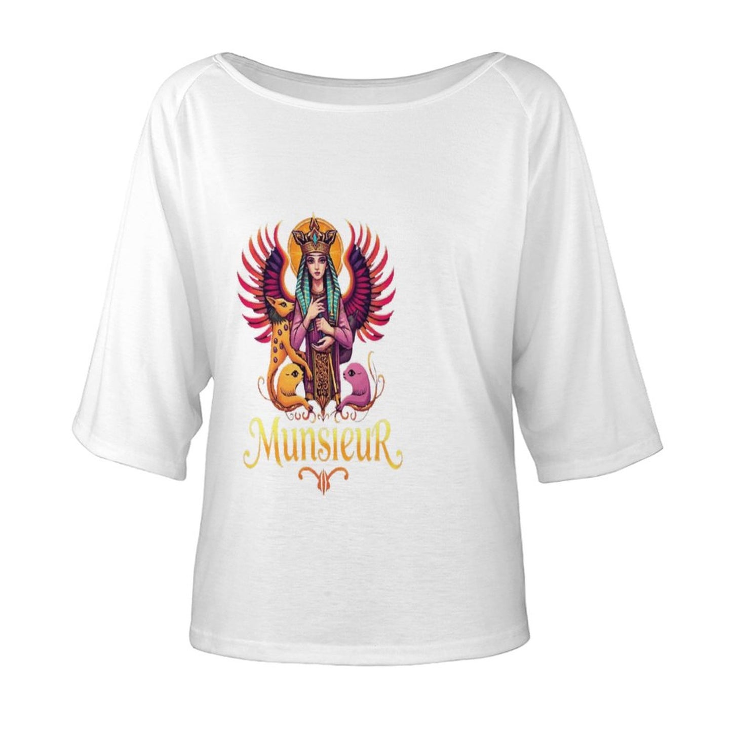 Women’s Off the Shoulder Half-Sleeve T-shirt "Sun Goddess"