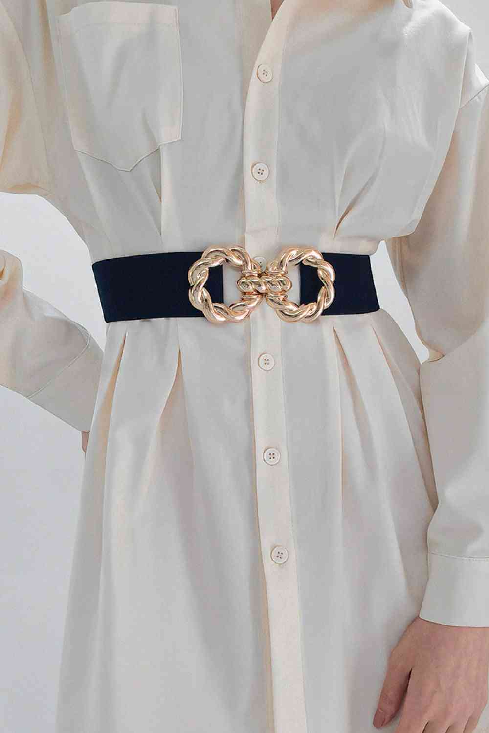 Zinc Alloy Buckle Elastic Belt - Munsieur