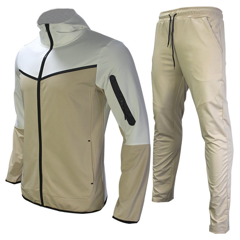 Popular Casual Color Matching Men's Joggers Set