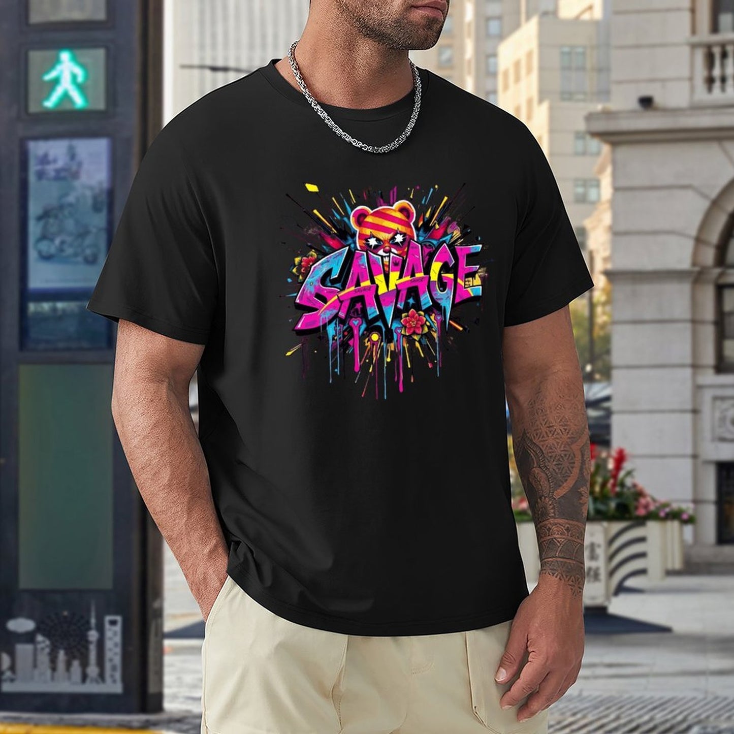 Munsieur Tee for Men – "Savage" Graphic Streetwear Tee